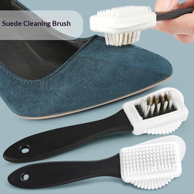 Shoe Cleaning Brush - 1/2 stuks 3-zijdige schoonmaakborstel S-vormige schoenborstel